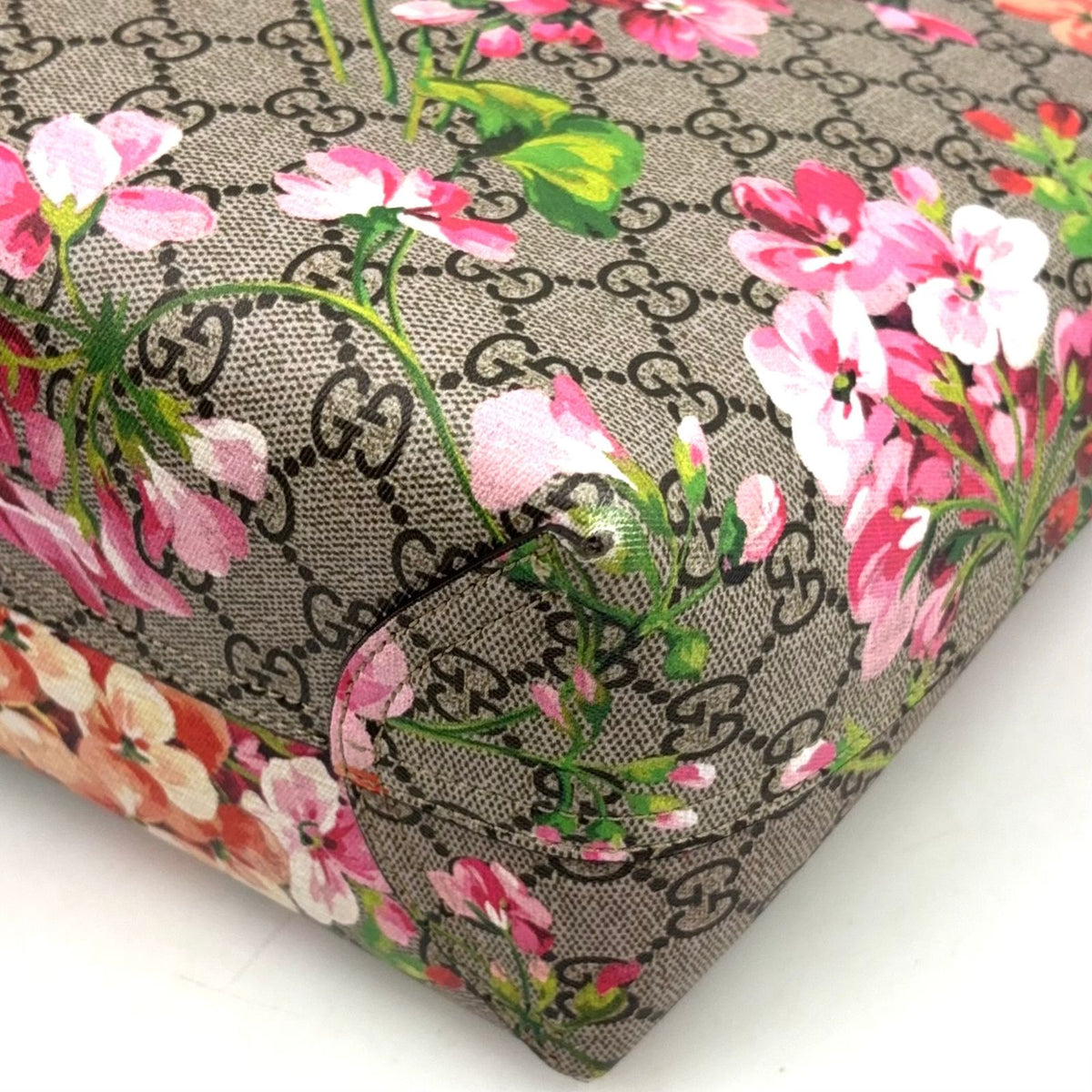 Gucci GG Supreme Leather Beige Bordeaux Tote — view 8