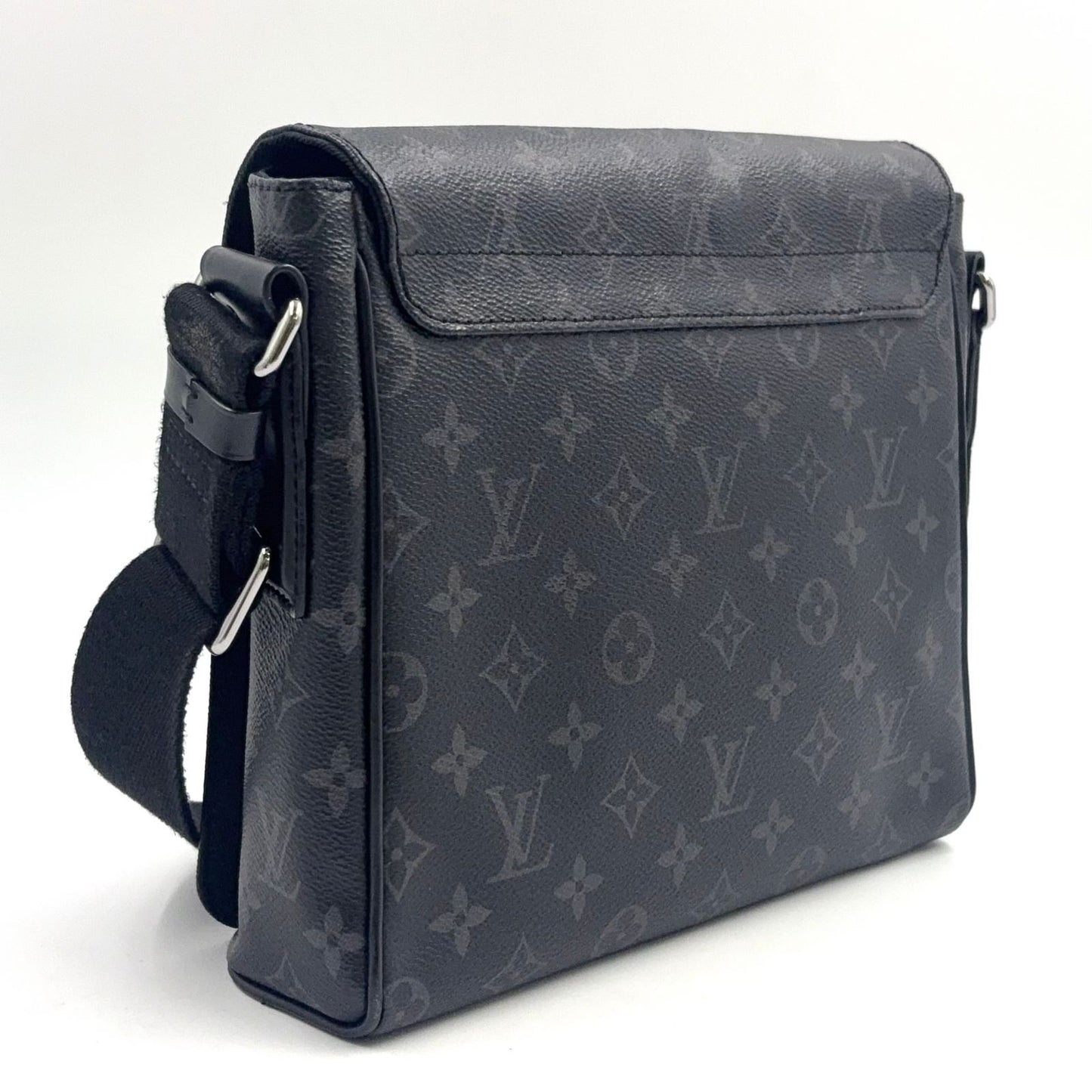 Louis Vuitton District PM NM Monogram Eclipse Leather Black Shoulder Bag Silver — view 2