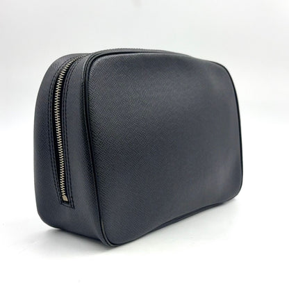 Louis Vuitton Trousse Toilette GM Taiga Ardoise Leather Black Pouch Silver — view 2