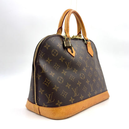 Louis Vuitton Alma PM Monogram Leather Brown Light Handbag Gold — view 2
