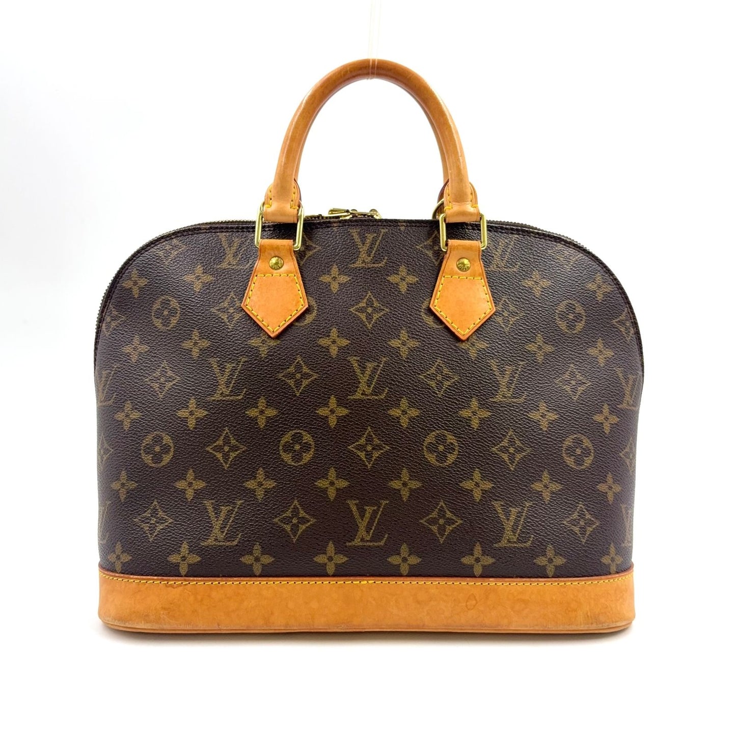 Louis Vuitton Alma PM Monogram Leather Brown Light Handbag Gold