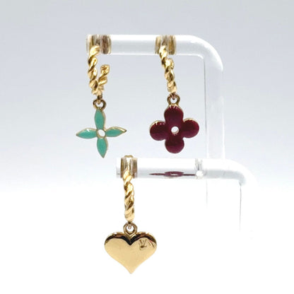 Louis Vuitton Boucle Doreille Sweet Monogram Earrings Set Enamel Gold