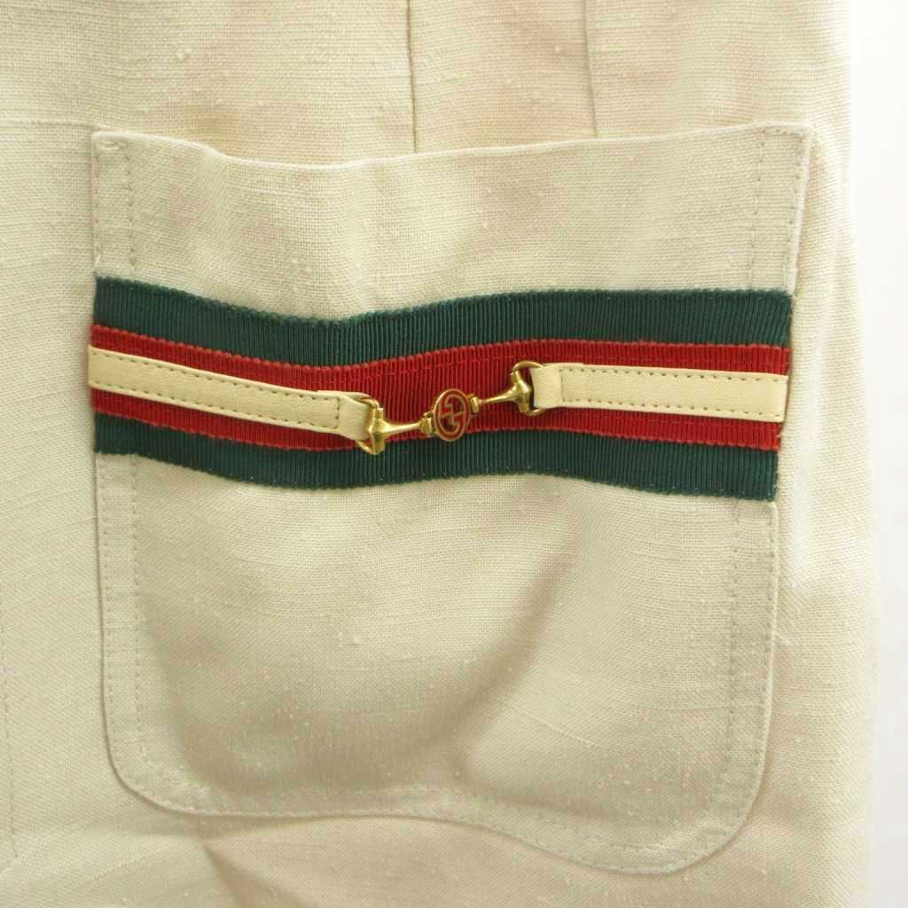 Gucci Sherry Line Trapezoidskirt Horsebit Silk Skirt — view 3