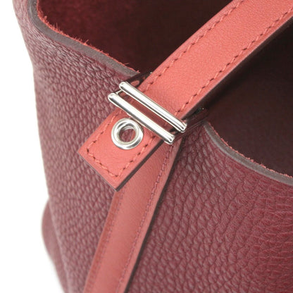 Hermes Picotin Lock 18 Padlock & Key Included Red Handbag — view 4