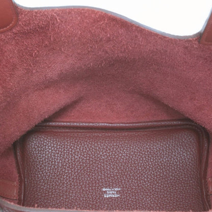 Hermes Picotin Lock 18 Padlock & Key Included Red Handbag — view 7