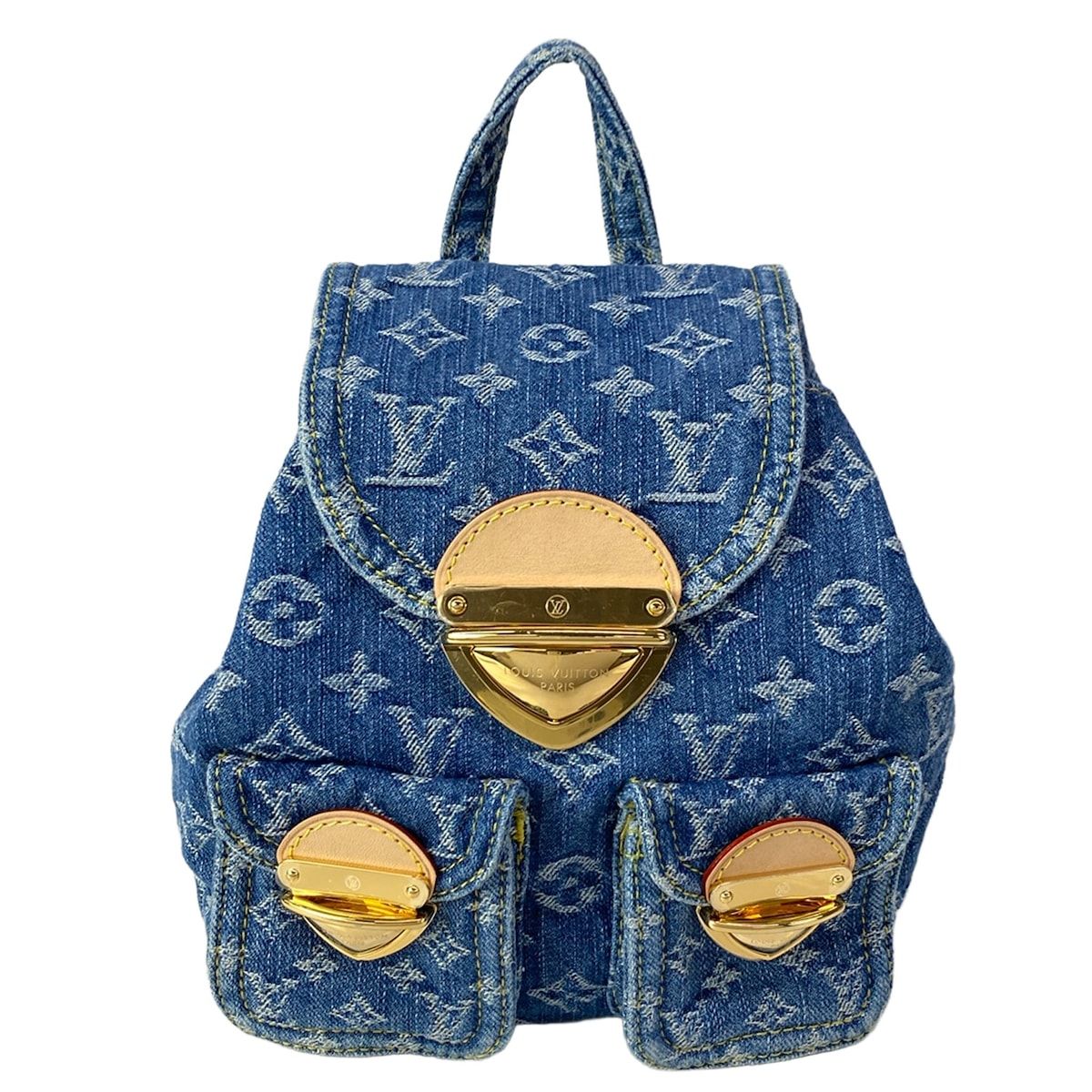 Louis Vuitton Backpack Monogram Denim Varnish Blue