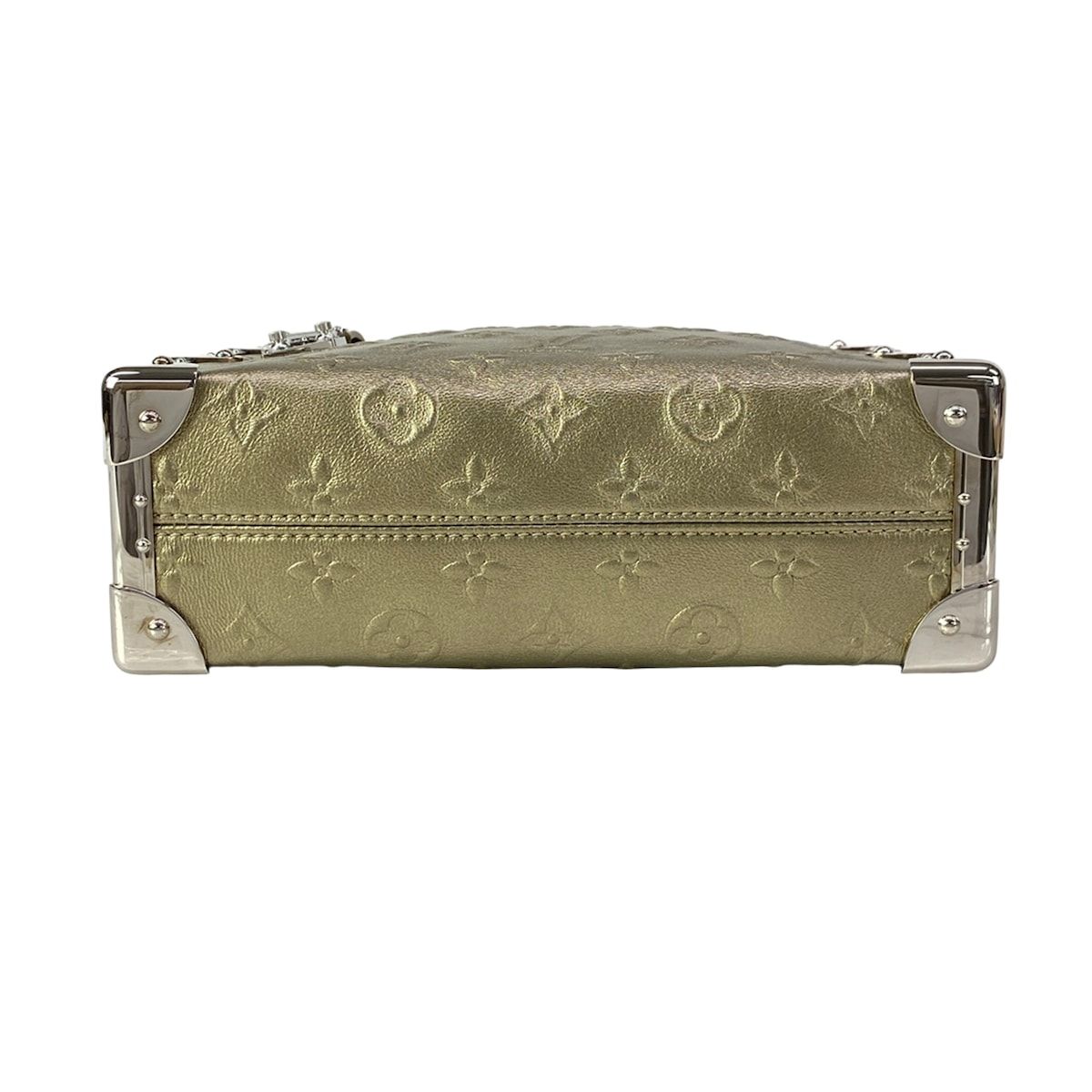 Louis Vuitton Handbag Cruise Collection Side Trunk Light Gold Leather Cowhide — view 5
