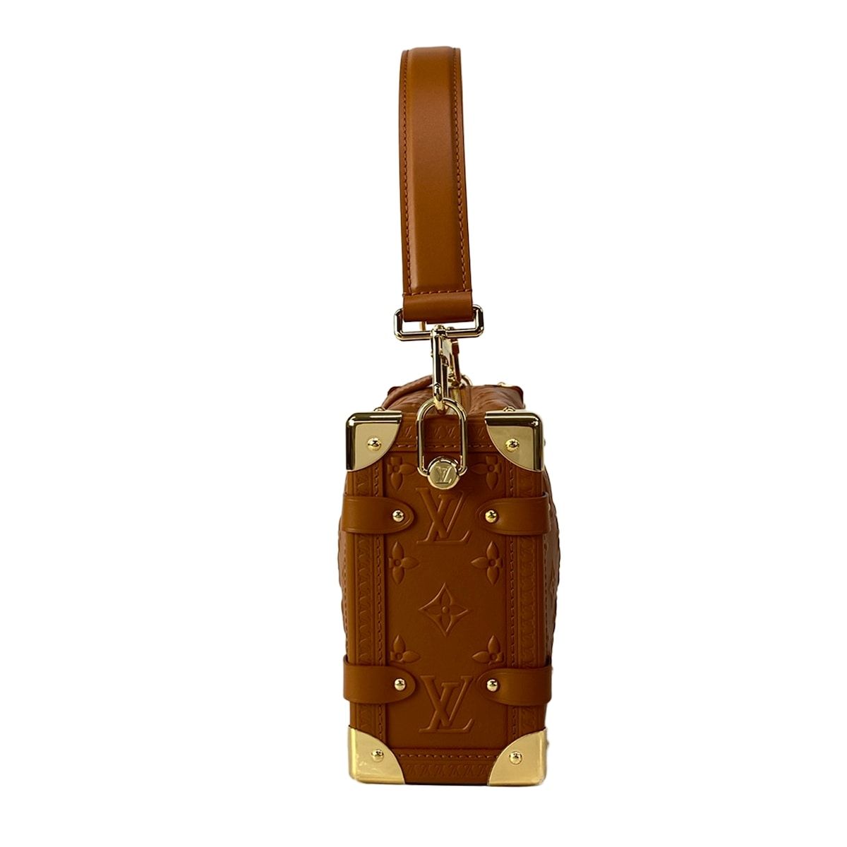 Louis Vuitton Handbag Cruise Collection Side Trunk Tan Leather Cowhide — view 4