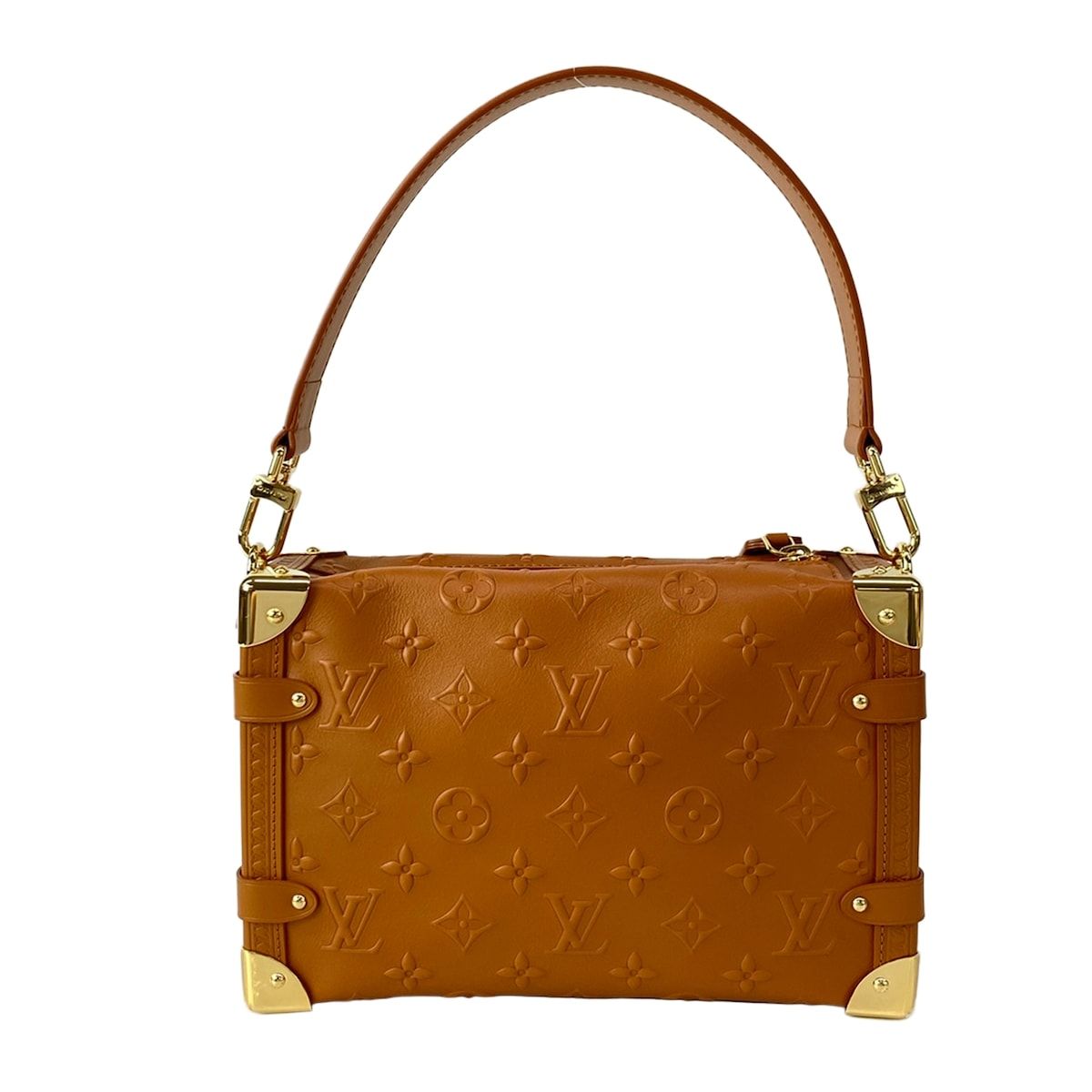 Louis Vuitton Handbag Cruise Collection Side Trunk Tan Leather Cowhide — view 3