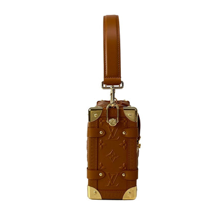 Louis Vuitton Handbag Cruise Collection Side Trunk Tan Leather Cowhide — view 2