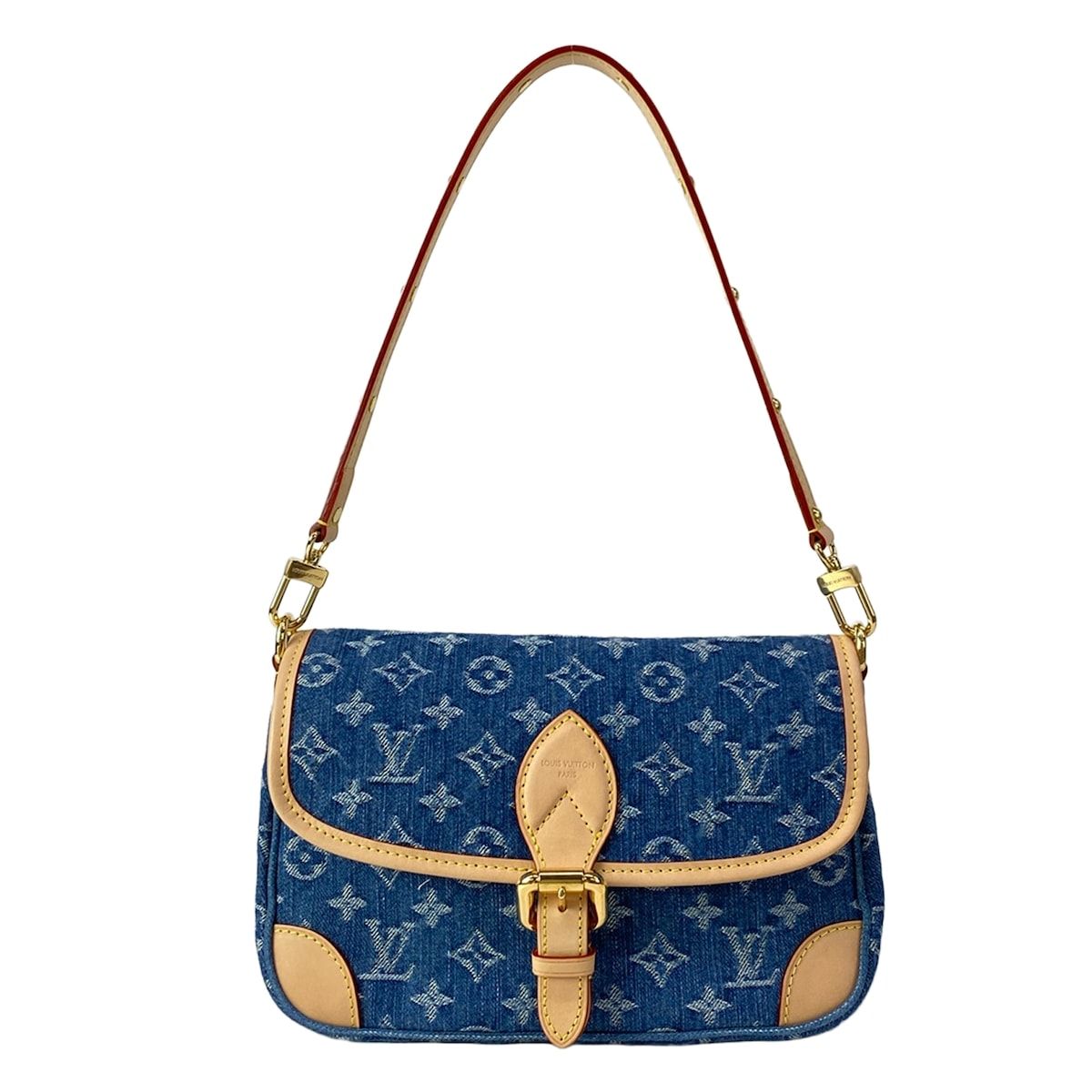 Louis Vuitton Shoulder Bag Monogram Denim Diane Blue