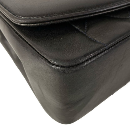 Chanel Shoulder Bag Diana Flap Quilted Black Chain Gold Lambskin — view 6