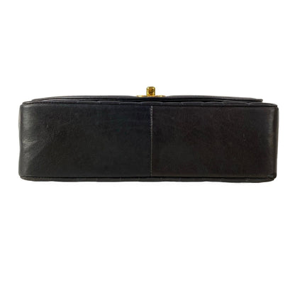 Chanel Shoulder Bag Diana Flap Quilted Black Chain Gold Lambskin — view 5