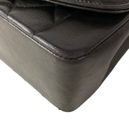 Chanel Shoulder Bag Diana Flap Quilted Black Chain Gold Lambskin — view 7