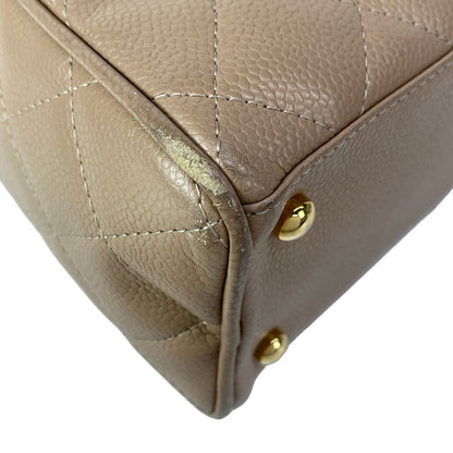 Chanel Handbag Quilted Pink Beige Gold Mini — view 8