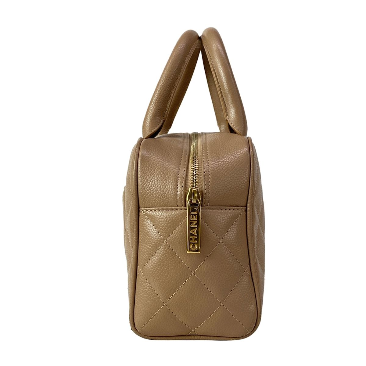 Chanel Handbag Quilted Pink Beige Gold Mini — view 2