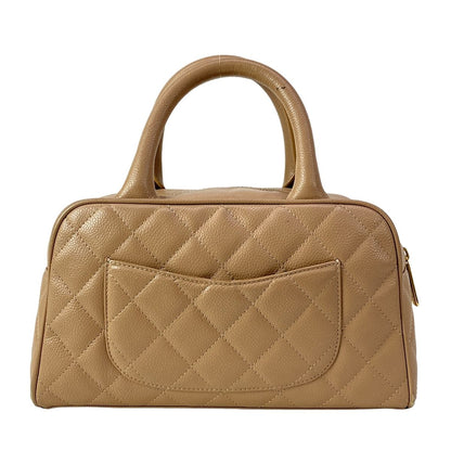 Chanel Handbag Quilted Pink Beige Gold Mini — view 3