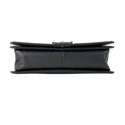 Chanel Shoulder Bag Boy Quilted Black Chain Vintage Silver — view 5