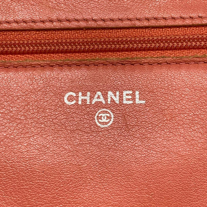 Chanel Wallet Brilliant Pink Chain Silver Leather Lambskin Shoulder Bag — view 6