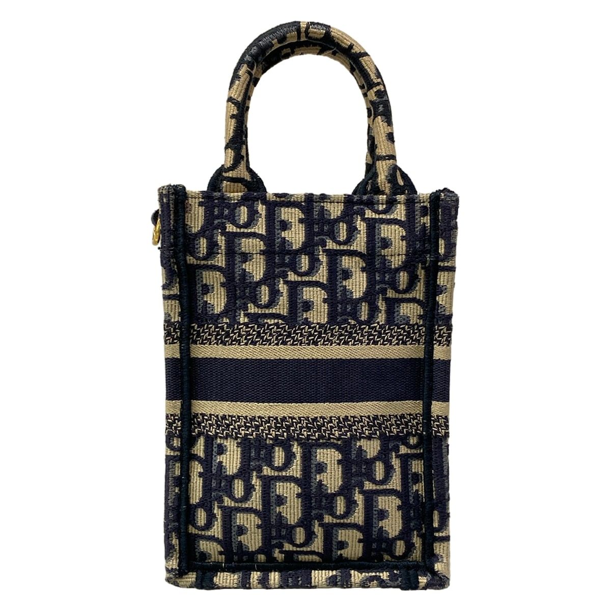 Dior Tote Book Mini Phone Dark Navy Ivory — view 3