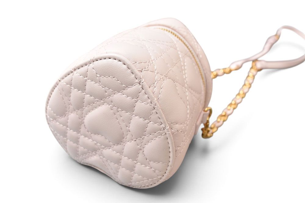 Dior Amor Caro Shoulder Bag Mini Vanity Heart Pouch Leather — view 6