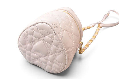Dior Amor Caro Shoulder Bag Mini Vanity Heart Pouch Leather — view 6
