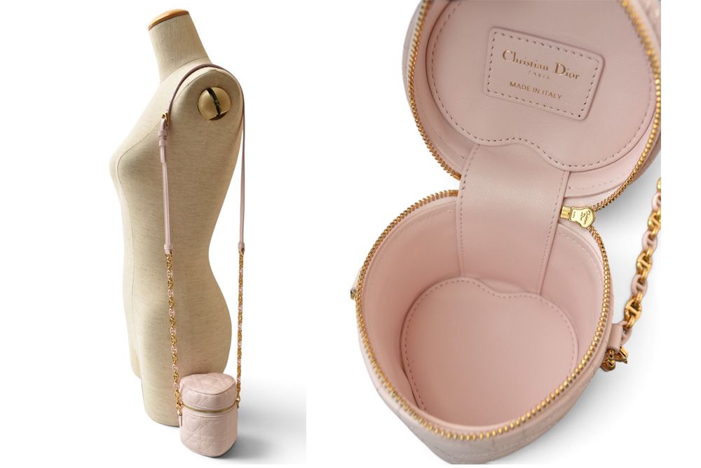 Dior Amor Caro Shoulder Bag Mini Vanity Heart Pouch Leather — view 2