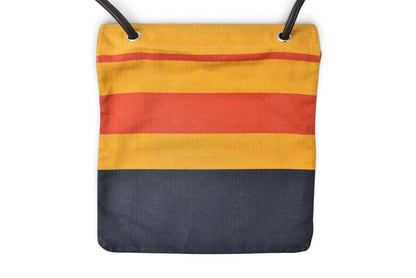 Hermes Shoulder Bag Sac Aline MM Toile Chevron Swift Jaune Orange Marine — view 6