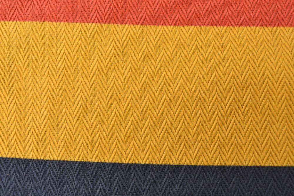 Hermes Shoulder Bag Sac Aline MM Toile Chevron Swift Jaune Orange Marine — view 7
