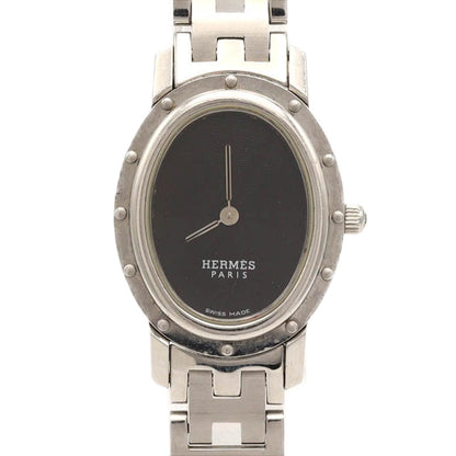 Hermes Clipper Oval SS Quartz Watch
