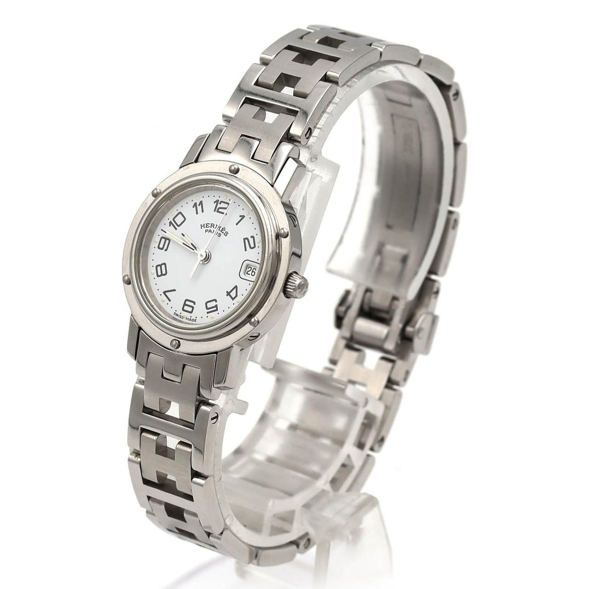 Hermes Clipper SS Quartz Watch — view 2