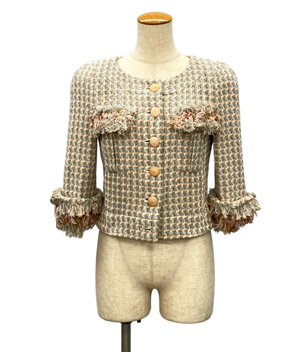 Chanel Camellia Silk Jacket 34