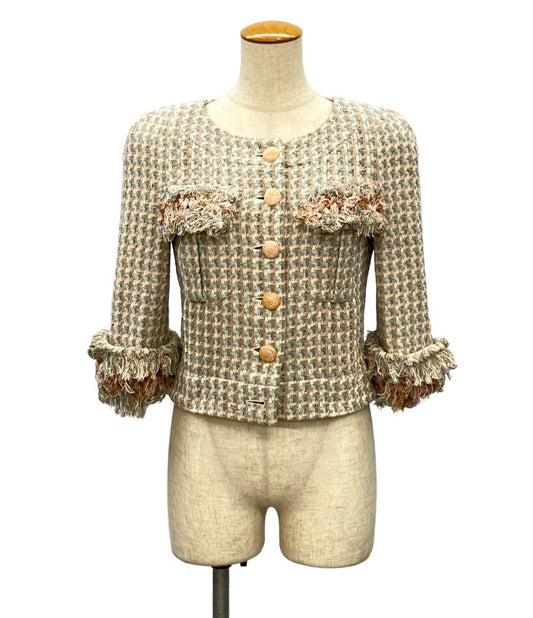 Chanel Camellia Silk Jacket 34