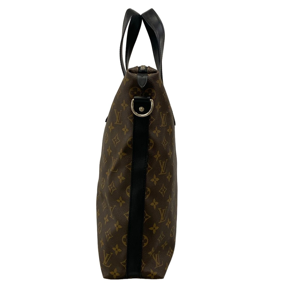 Louis Vuitton Tote Monogram Macassar Kitan Dark Brown Black — view 4