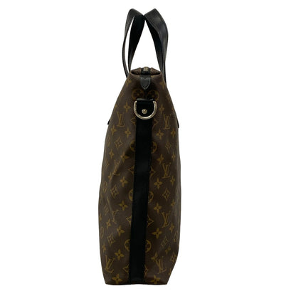 Louis Vuitton Tote Monogram Macassar Kitan Dark Brown Black — view 4