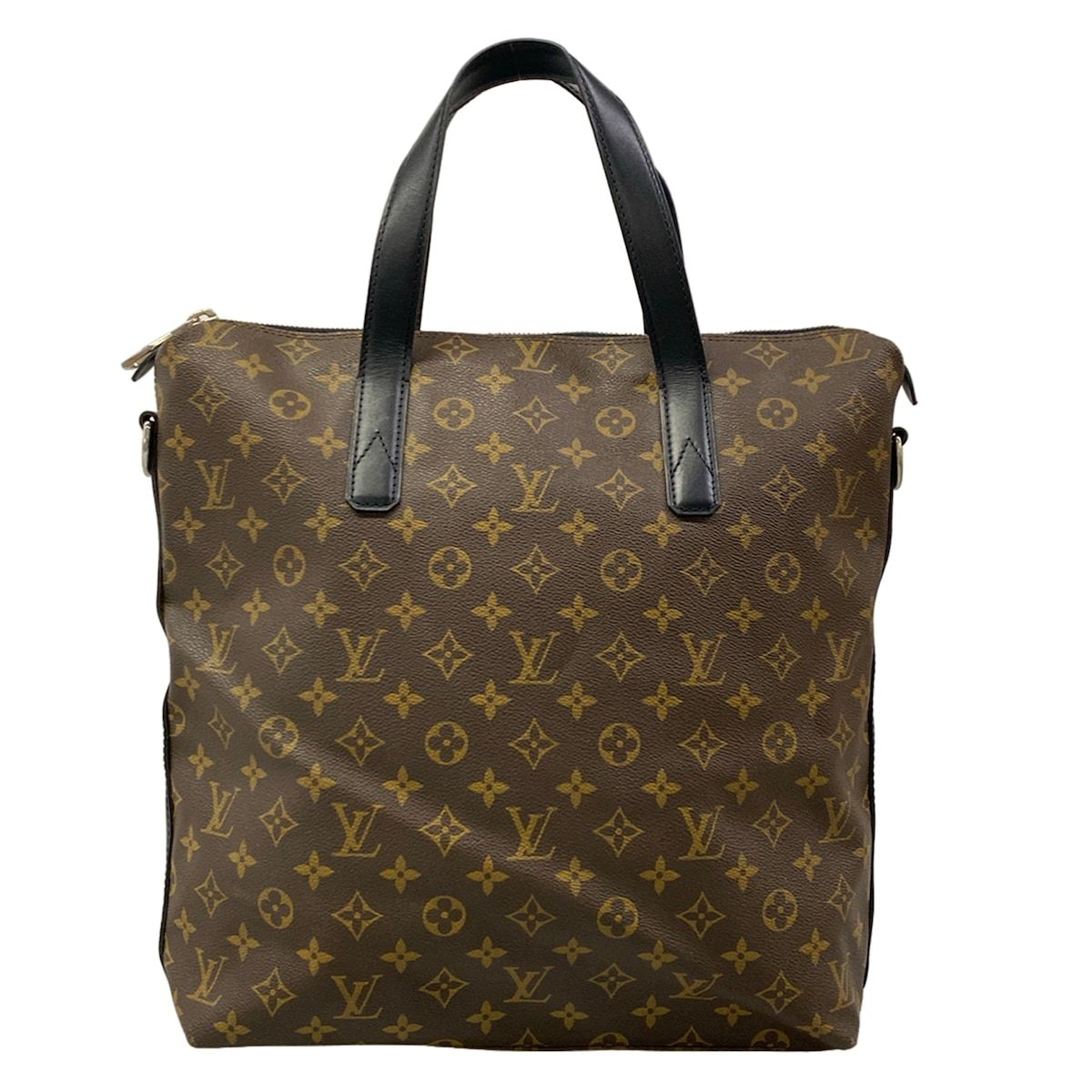 Louis Vuitton Tote Monogram Macassar Kitan Dark Brown Black