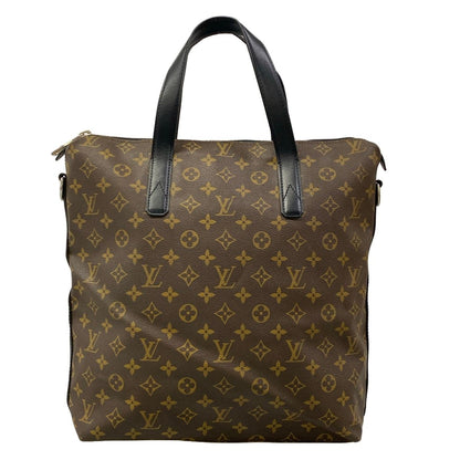 Louis Vuitton Tote Monogram Macassar Kitan Dark Brown Black