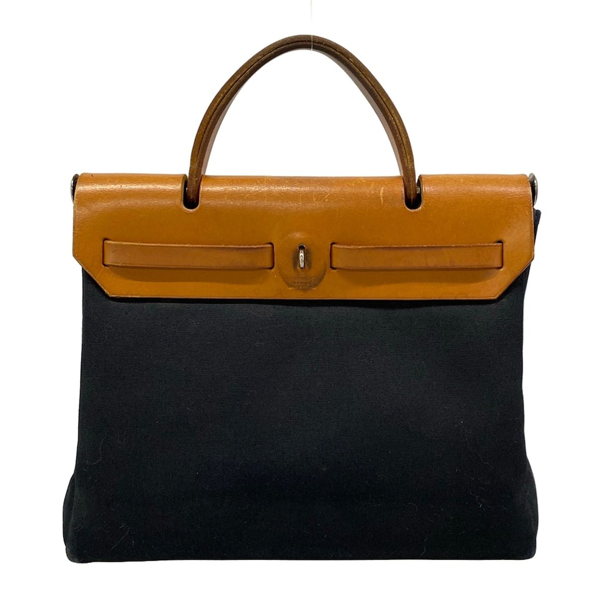 Hermes Handbag Herbag PM Black Brown — view 3