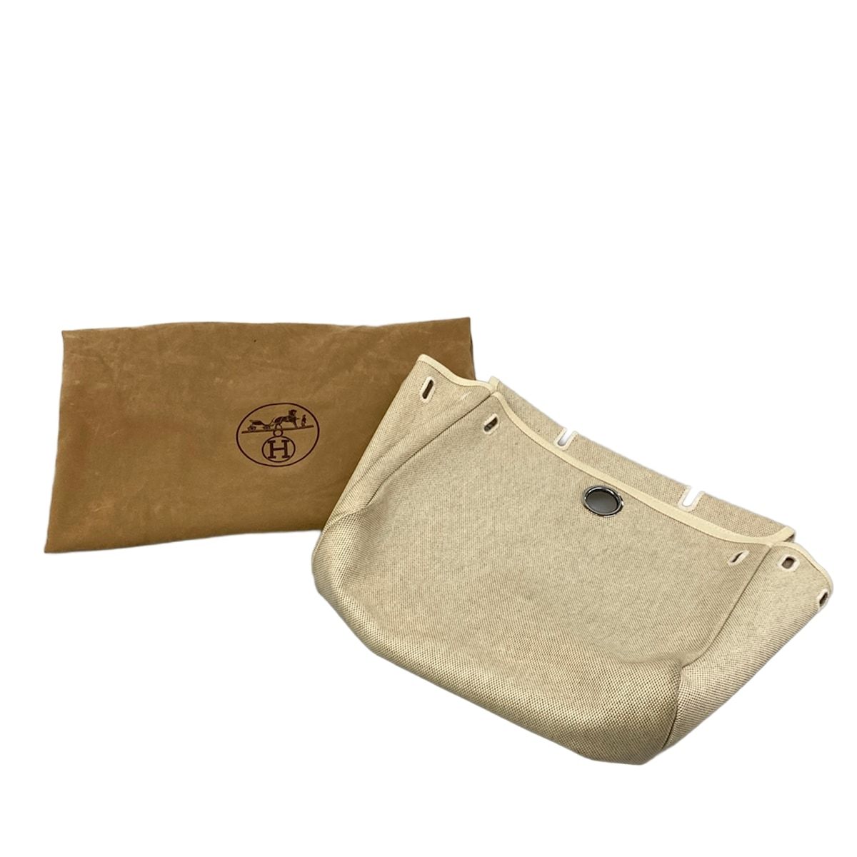 Hermes Backpack Herbag a Dos Ivory Brown — view 8