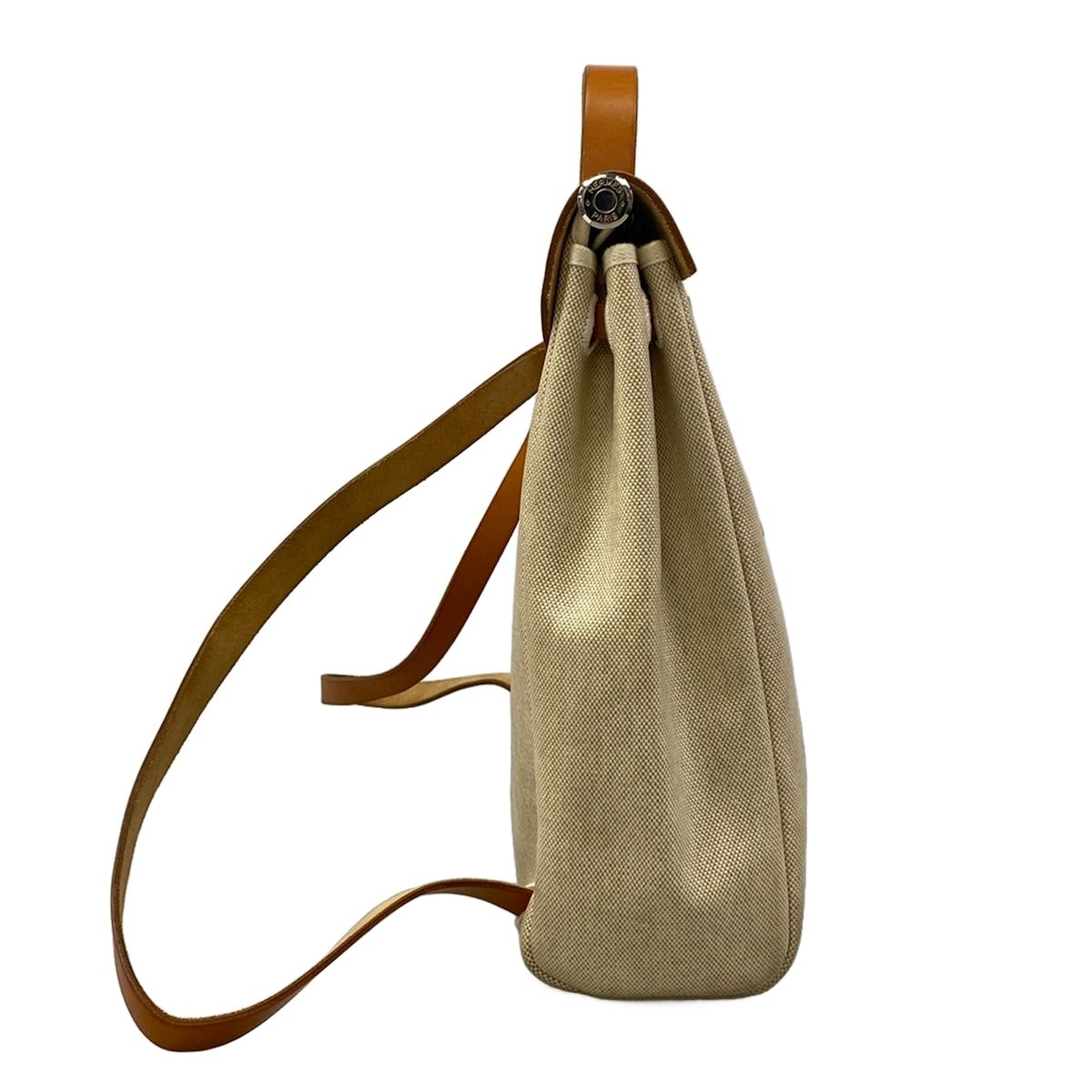Hermes Backpack Herbag a Dos Ivory Brown — view 2