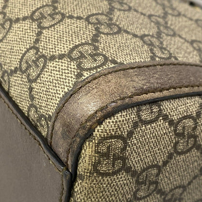 Gucci Handbag Ophidia Medium Top Handle Bag Beige Dark Brown Leather — view 6