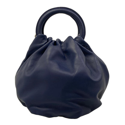 Loewe Handbag Bounce Bag Navy Leather