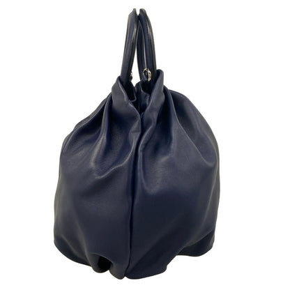 Loewe Handbag Bounce Bag Navy Leather — view 2