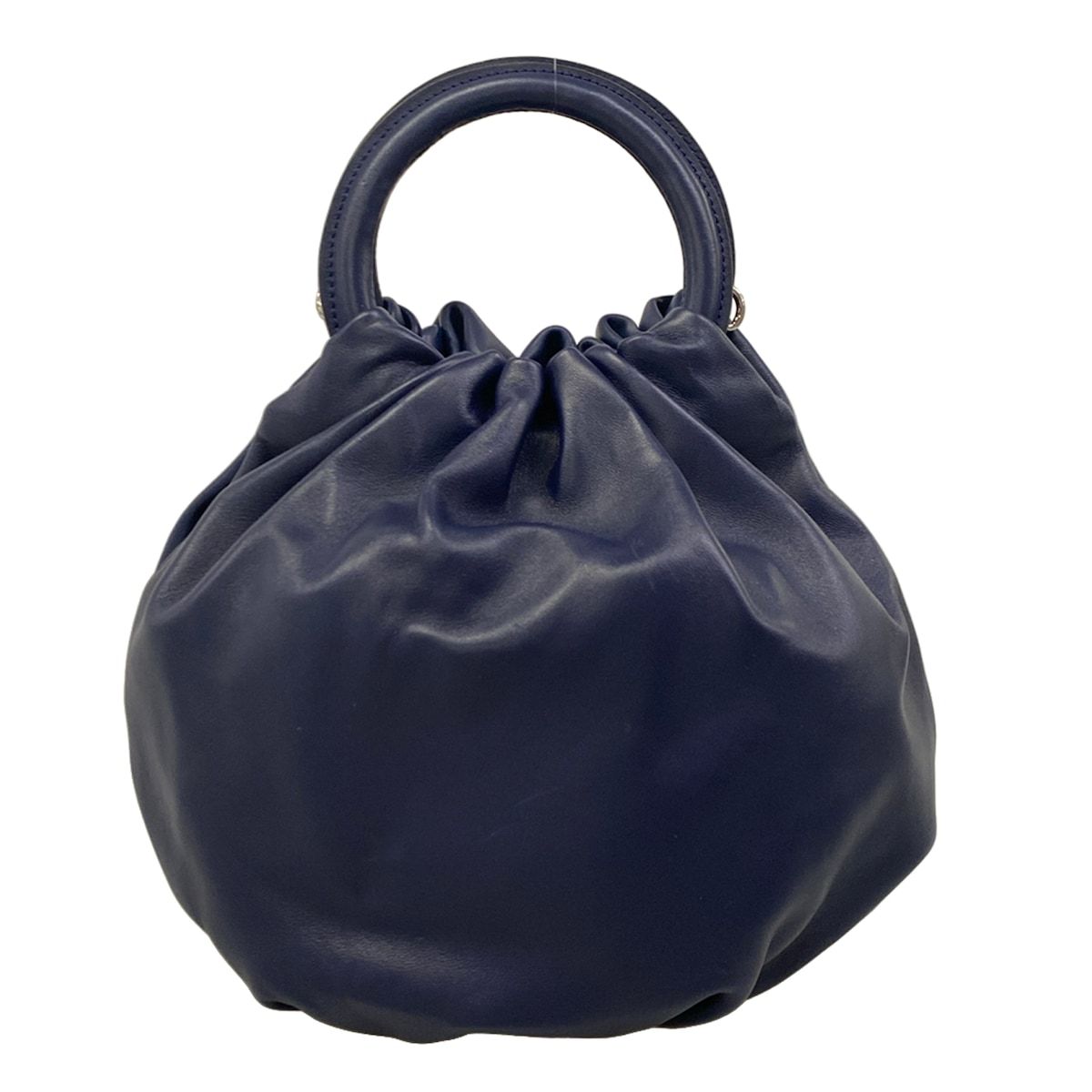 Loewe Handbag Bounce Bag Navy Leather — view 3