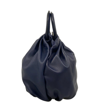 Loewe Handbag Bounce Bag Navy Leather — view 4