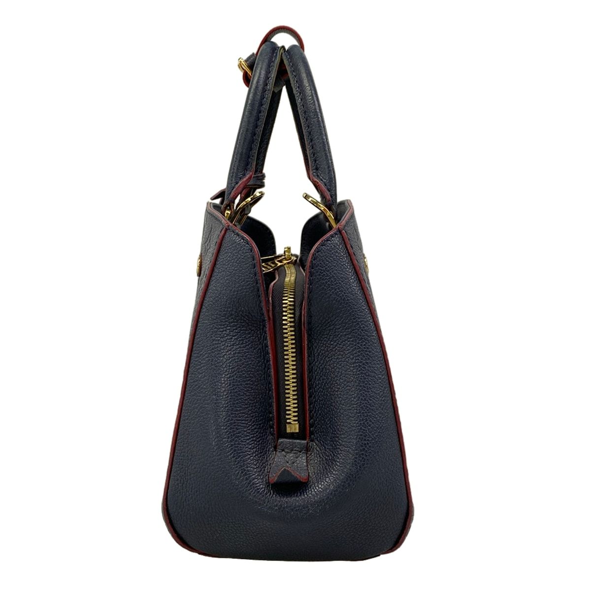 Louis Vuitton Handbag Monogram Empreinte Montaigne BB Marine Rouge Leather — view 4