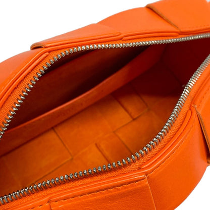 Bottega Veneta Shoulder Bag Maxi Intrecciato Brick Cassette Orange Leather — view 7