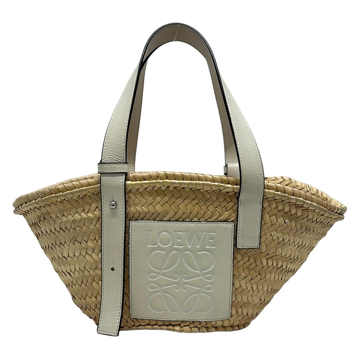 Loewe Tote Basket Beige White Paula's Ibiza Leather