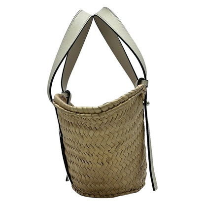Loewe Tote Basket Beige White Paula's Ibiza Leather — view 4