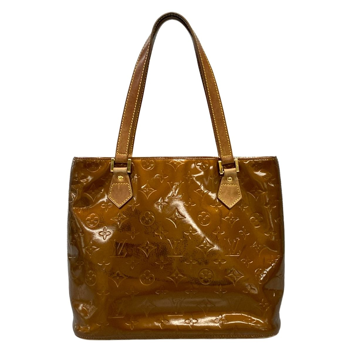 Louis Vuitton Tote Monogram Vernis Houston Blanc Leather